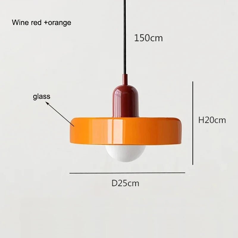 Nordic Glass Chandelier - Modern Bauhaus Design