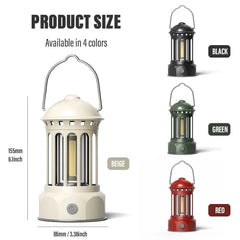 Vintage Roman Pillar LED Camping Lantern - Rechargeable