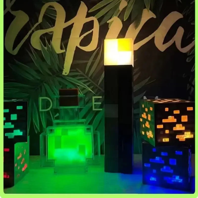 Minecraft LED Light Set - Rechargeable Game Room Decor