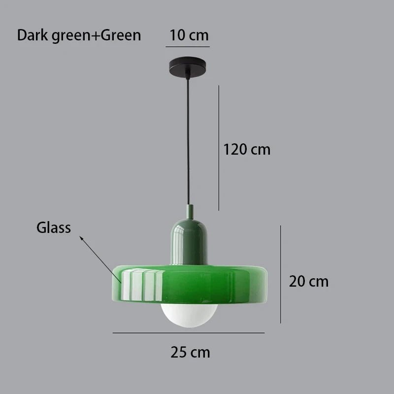 Nordic Glass Chandelier - Modern Bauhaus Design