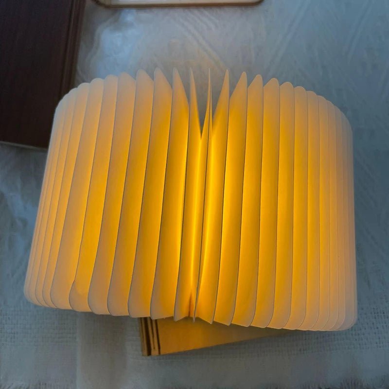 Wooden Book Lamp - Creative USB LED Foldable Reading Light