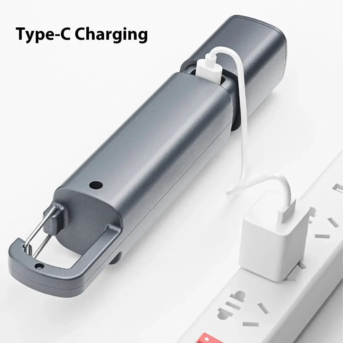 Portable USB Rechargeable LED Flashlight - Strong ABS Body