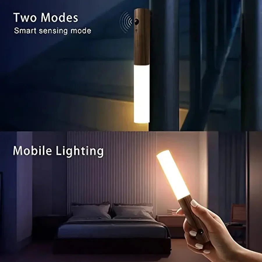 Motion Detection LED Rechargeable Night Light with Magnetic Base - Mağazam